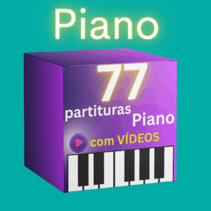 📦Pacote 77 partituras - Piano - Vídeos/áudios + BÔNUS🏆