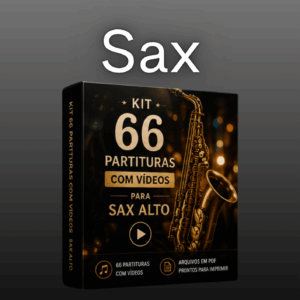 🎷Kit 66 partituras com vídeos - Sax alto
